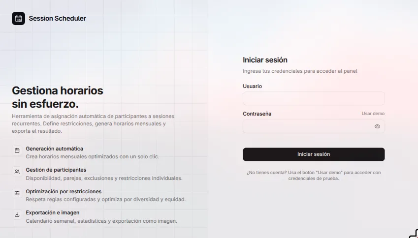 Session Scheduler
